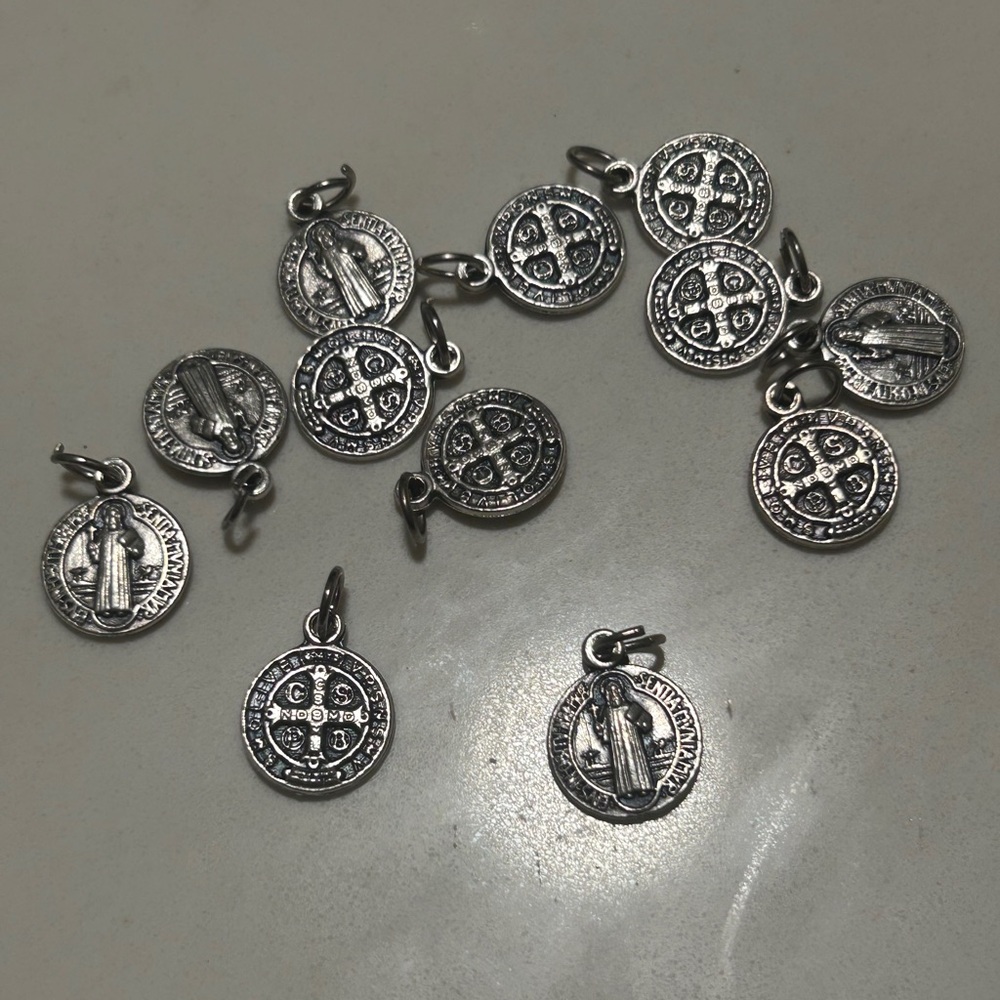 Silver Religious Medallion Pendant